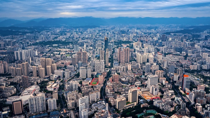 福建福州台江区世茂国际中心城市全景航拍