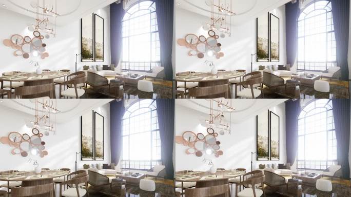 现代别墅中式客厅_024C