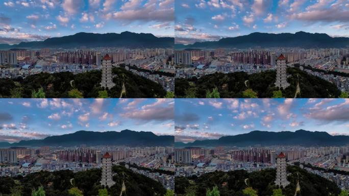 宁德市 地标 万达广场 先锋广场 塔山公