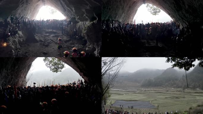 贵州果里村苗族跳圆洞葬祭祀仪式4k