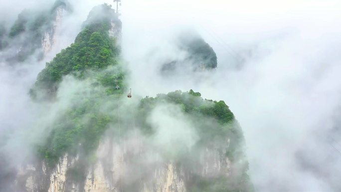 天门山 延时 索道 平流层 云雾2