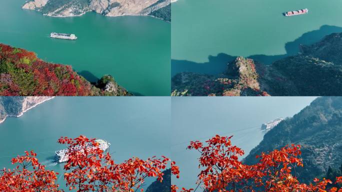 长江三峡西陵峡红叶开2