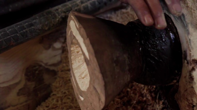 木碗制作过程