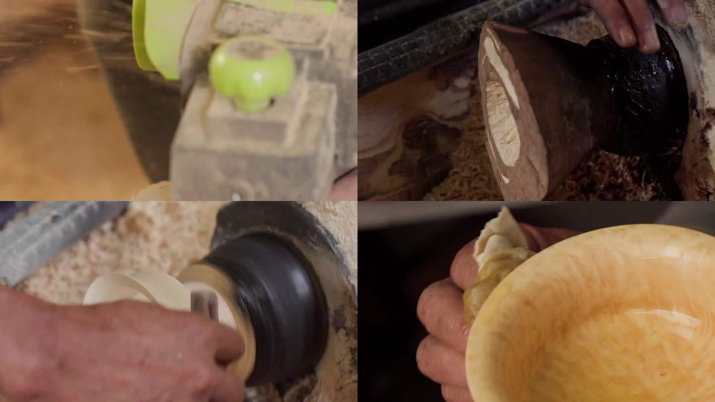 木碗制作过程
