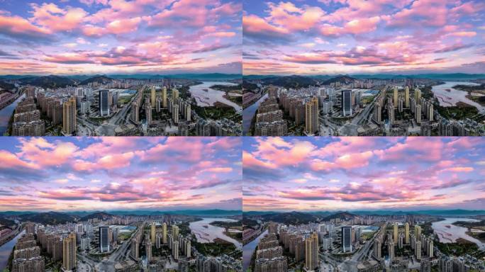 宁德市 地标 万达广场 先锋广场 塔山公