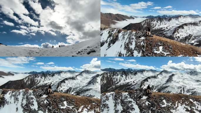 川西巴朗山海尔凼徒步登顶雪山美景