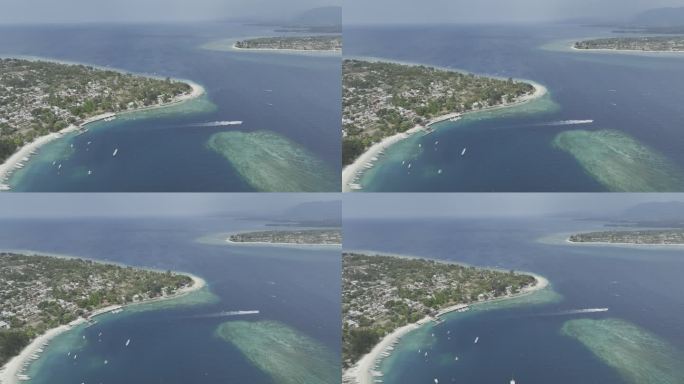 HDR印尼龙目吉利群岛自然风光航拍