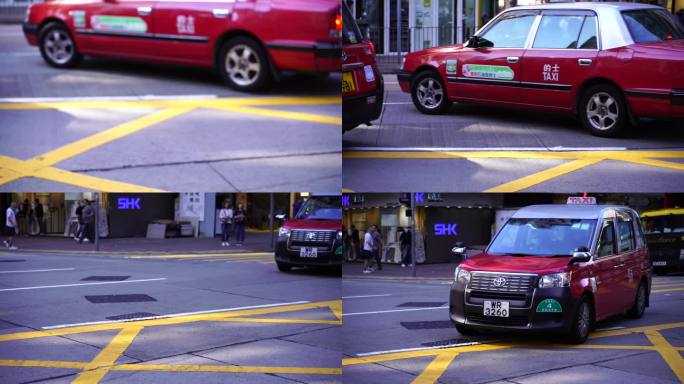 香港街头出租车的士