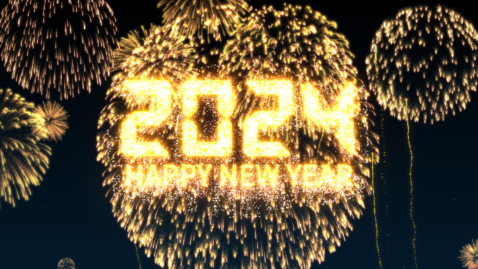 2024新年倒计时龙年元旦-视频素材3