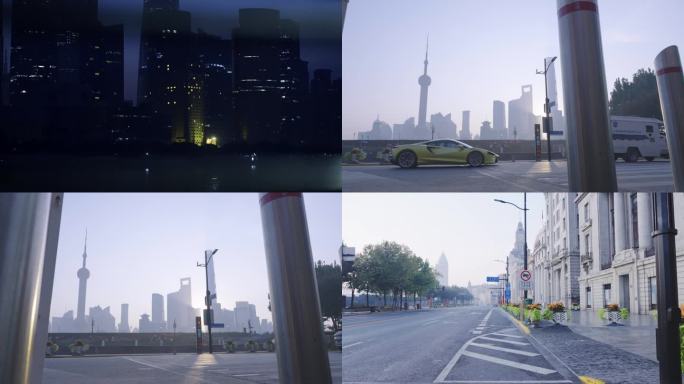 上海凌晨外滩中山东一路4K视频素材