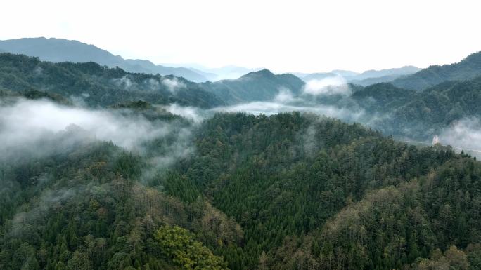 航拍青山绿水视频素材