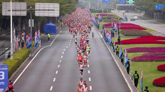 4K 2023马拉松实拍 运动跑步