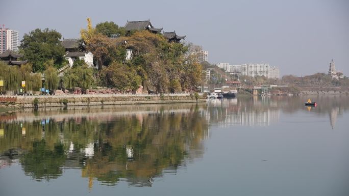 远望衡阳石鼓书院和来雁塔