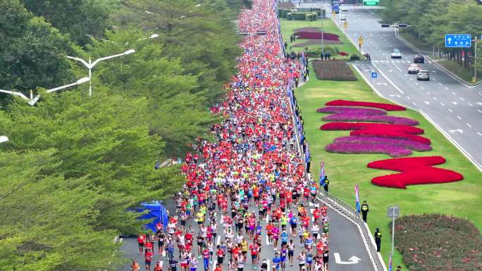 4K 2023马拉松实拍 运动跑步