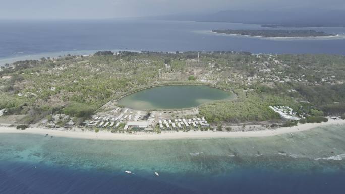 HDR印尼吉利群岛美诺岛屿海滨自然风光