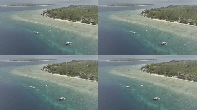 印度尼西亚吉利群岛美诺航拍海滨自然风光