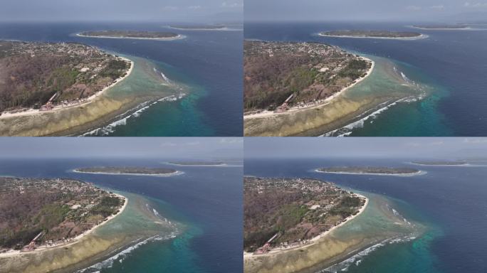 印度尼西亚龙目岛吉利群岛航拍海岛风光