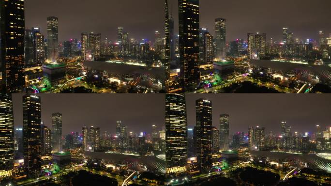 高楼大厦林立  新中国深圳速度城市夜景