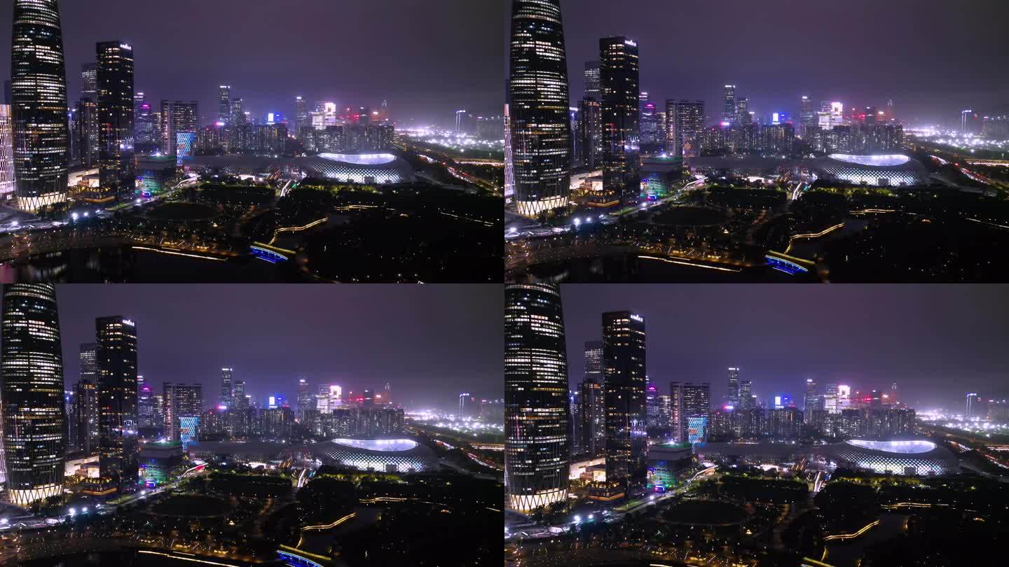 高楼大厦林立  新中国深圳速度城市夜景