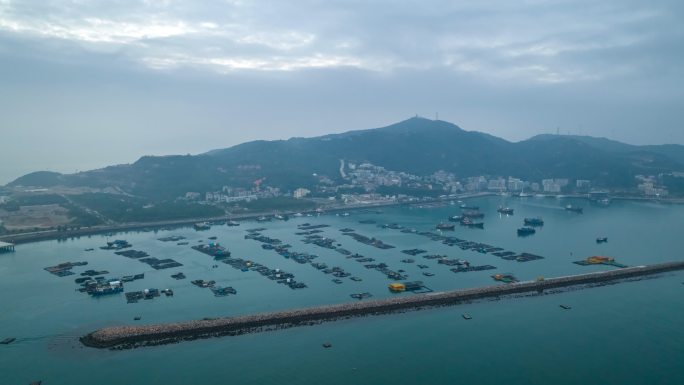 珠海桂山岛航拍大范围延时