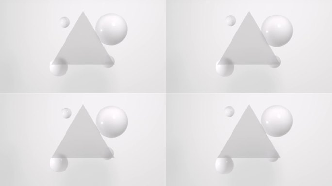 白色框架3d渲染抽象运动