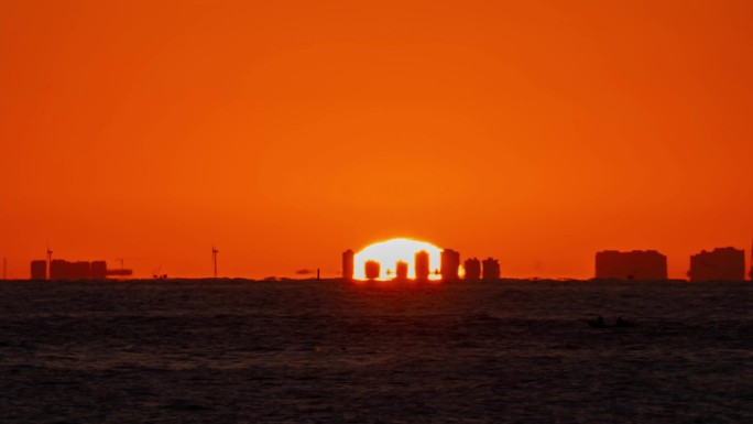 海上日出大太阳