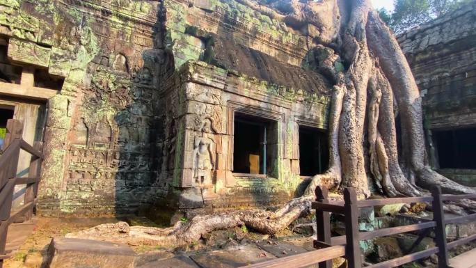 塔普罗姆，一座神秘的高棉文明寺庙，位于柬埔寨吴哥的领土上