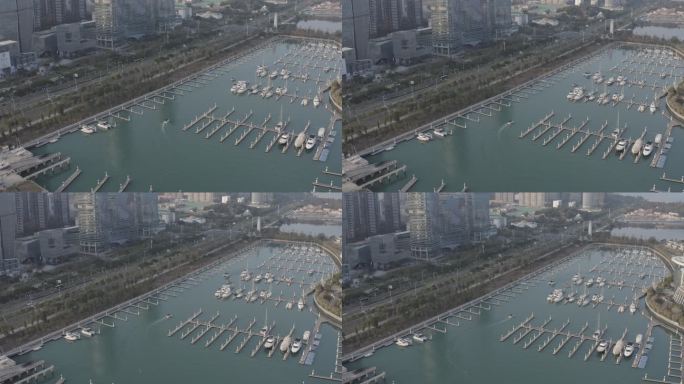 福建省厦门市思明区香山国际游艇会航拍