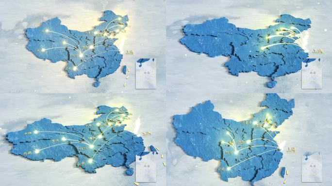 简约中国地图区位分布