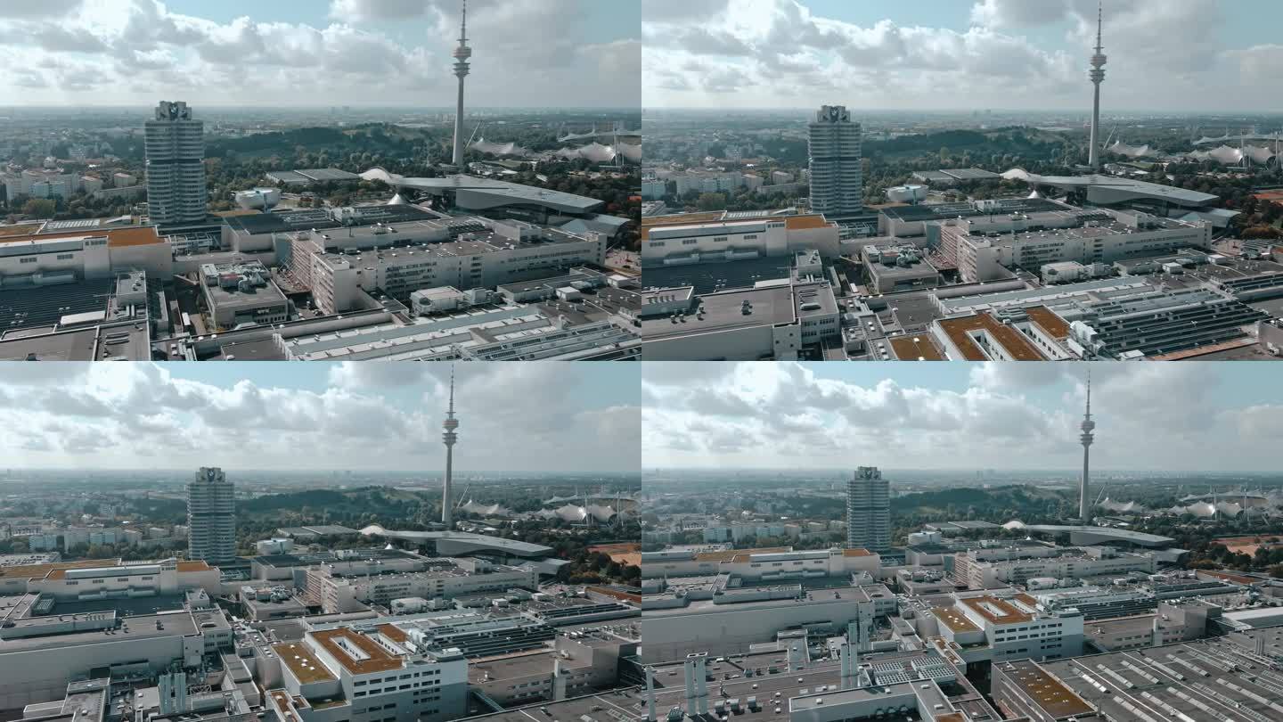 空中-慕尼黑奥林匹亚公园-宝马工厂