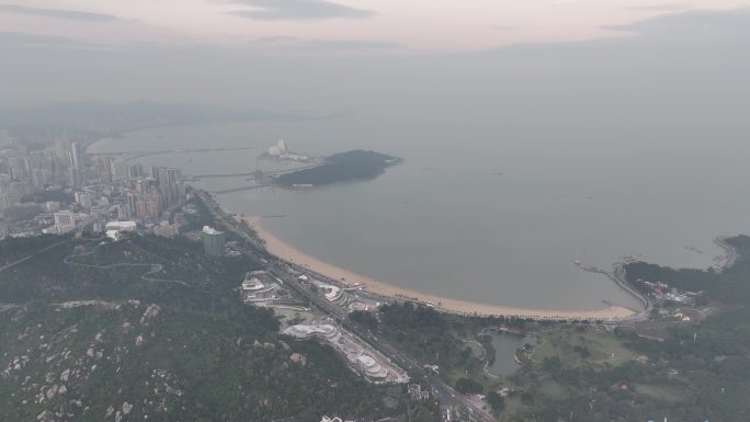 珠海大剧院夜景 广东珠海市情侣路野狸岛