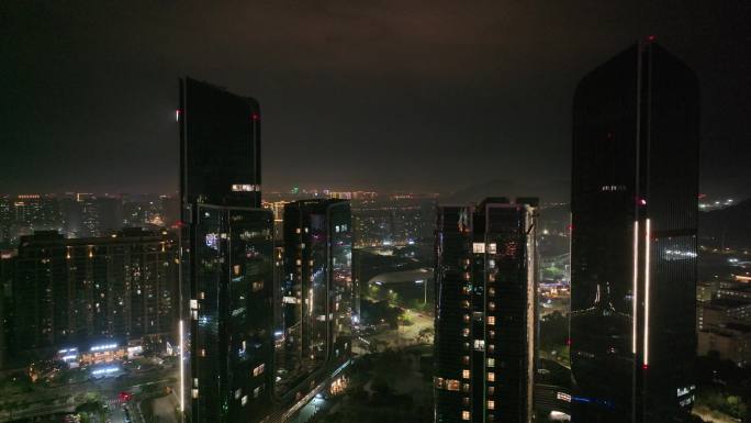 台州腾达中心夜景航拍