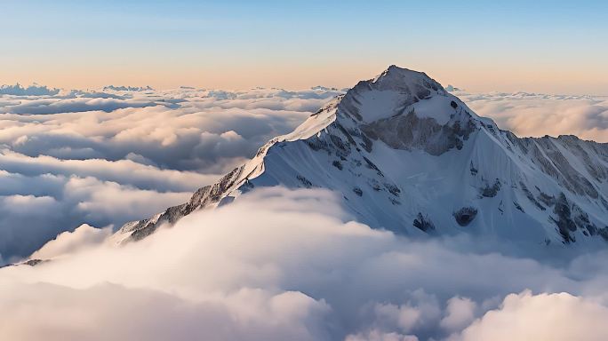 4K宽屏唯美壮阔雪山流云