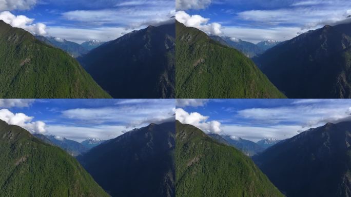 西藏察隅县秋天桑曲河清水河大峡谷