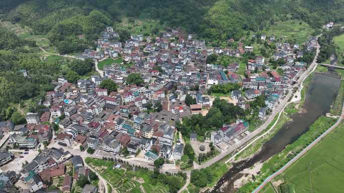 4K航拍浙江衢州江山新农村建筑大景