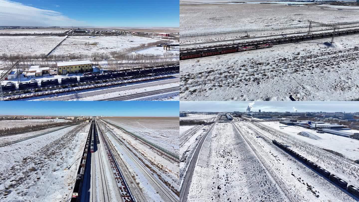 铁路运输 煤炭运输 雪中火车