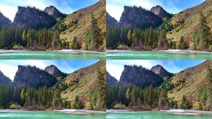 风景 大峪沟  景区  植被 山脉 流水