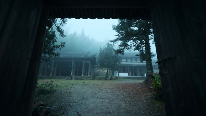 丽水景宁古建筑旅游景点时思寺