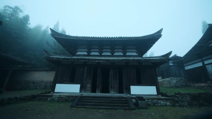 丽水景宁古建筑旅游景点时思寺