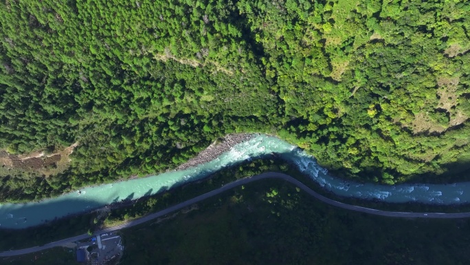 西藏察隅县桑曲河清水河大峡谷森林