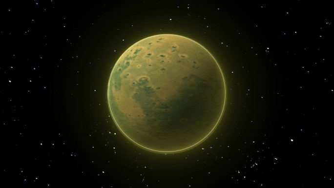 明亮的火星星球动画。美丽的3d火星星球动画。视频循环