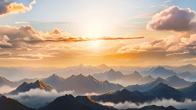 4k宽屏壮观山脉天空流云⑦