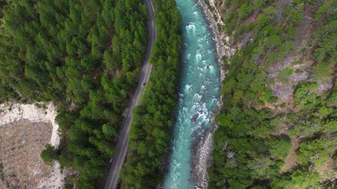 西藏察隅县桑曲河清水河大峡谷森林