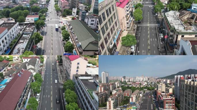 无锡前桥大街街道路灯改造航拍乡镇街景城镇