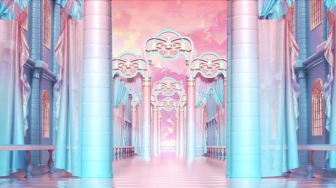 梦幻欧式宫殿长廊