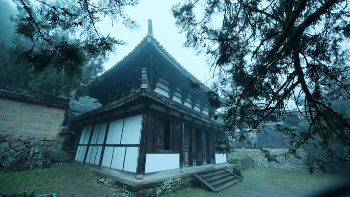 丽水景宁古建筑旅游景点时思寺