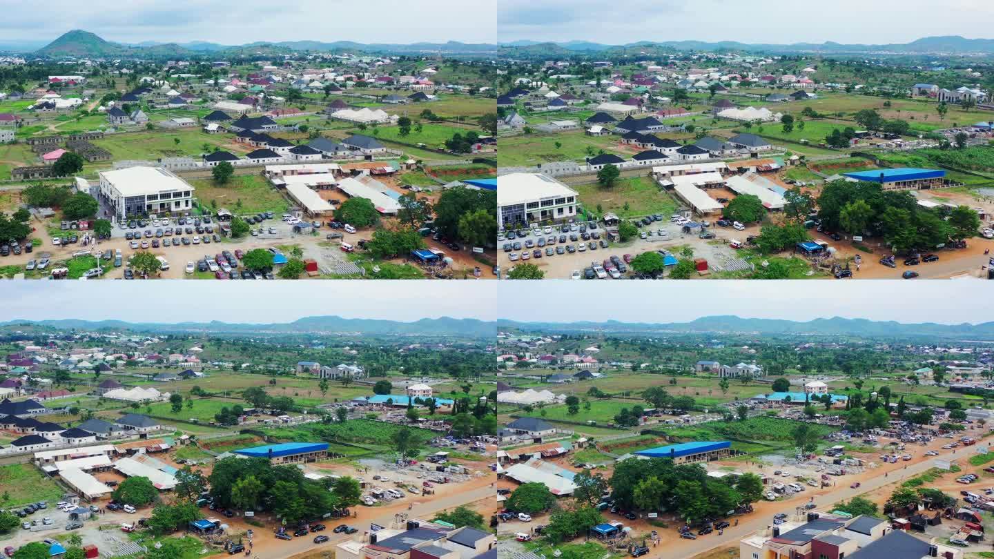 库杰镇，尼日利亚阿布贾附近-航拍全景