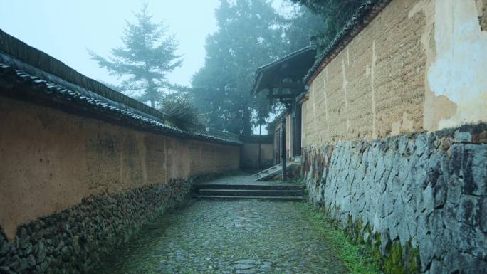 丽水景宁古建筑旅游景点时思寺