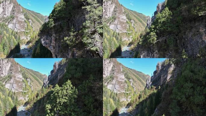 甘南 大峪沟  景区  植被 山脉 山形