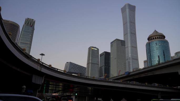 北京4K国贸CBD城市中心实拍4K